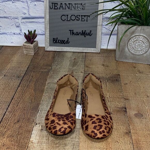 Lane Bryant Dream Cloud Round-Toe Flat - Leopard Print - Picture 1 of 10
